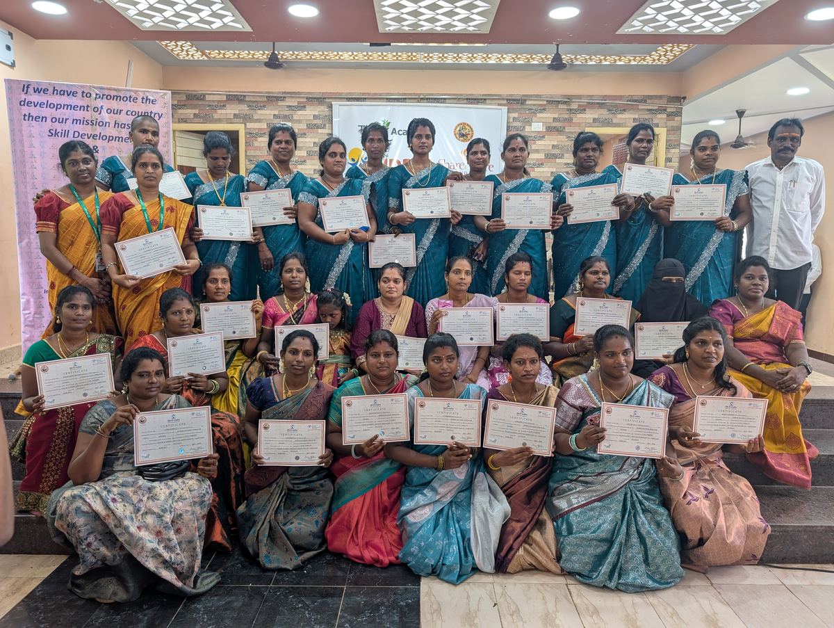 Graduation Day — Women receiving NSDC certificates